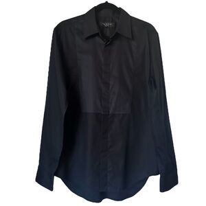 Rag & Bone Long Sleeve Black Button Down Shirt Collared Sz Medium